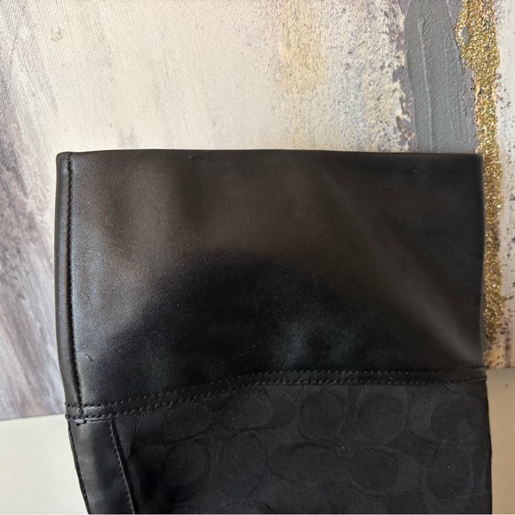 COACH Black Leather and Fabric Boots - Picture 16 of 16
